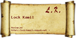 Lock Kamil névjegykártya