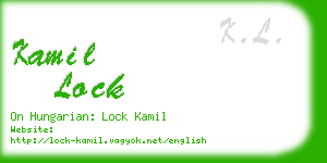 kamil lock business card